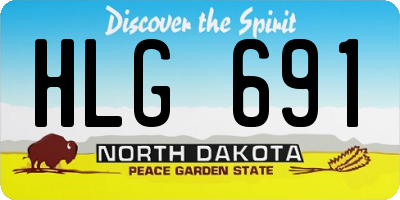 ND license plate HLG691