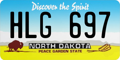 ND license plate HLG697