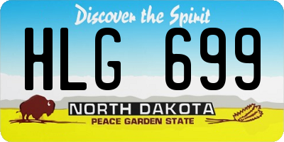 ND license plate HLG699