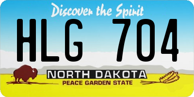 ND license plate HLG704