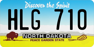 ND license plate HLG710
