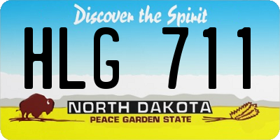 ND license plate HLG711