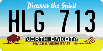 ND license plate HLG713