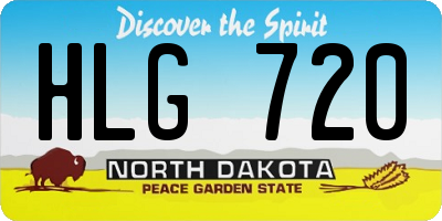 ND license plate HLG720