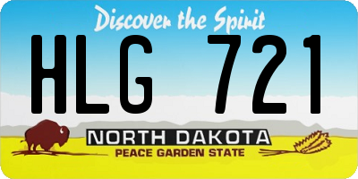 ND license plate HLG721