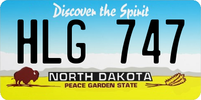 ND license plate HLG747