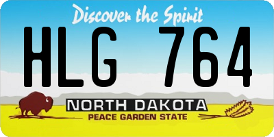 ND license plate HLG764
