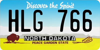 ND license plate HLG766