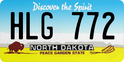 ND license plate HLG772