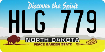 ND license plate HLG779