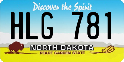 ND license plate HLG781
