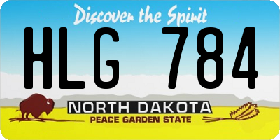 ND license plate HLG784