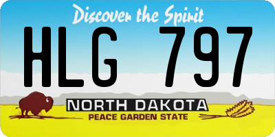 ND license plate HLG797