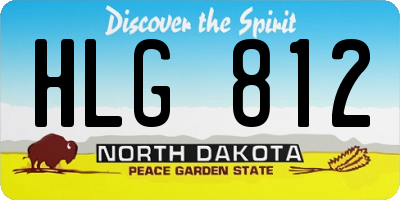 ND license plate HLG812