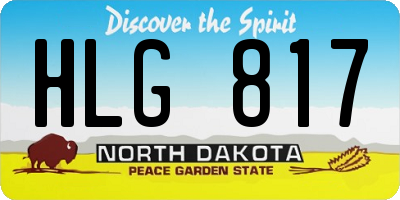 ND license plate HLG817