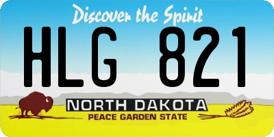 ND license plate HLG821