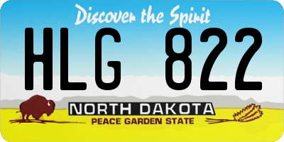 ND license plate HLG822