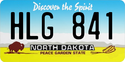 ND license plate HLG841