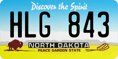 ND license plate HLG843