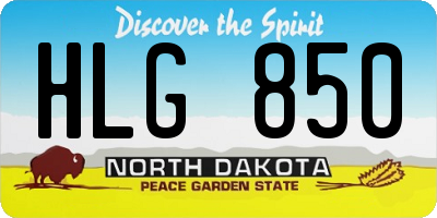 ND license plate HLG850