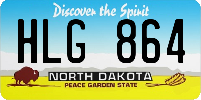 ND license plate HLG864