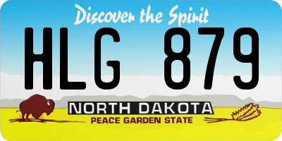 ND license plate HLG879