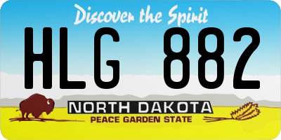 ND license plate HLG882