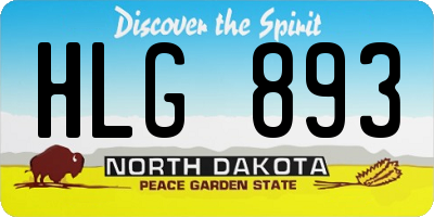 ND license plate HLG893