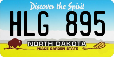 ND license plate HLG895