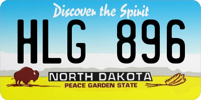 ND license plate HLG896