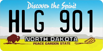 ND license plate HLG901