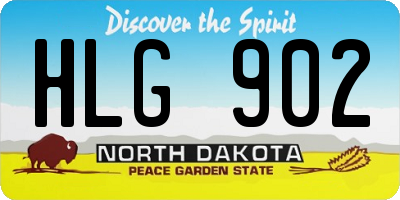 ND license plate HLG902