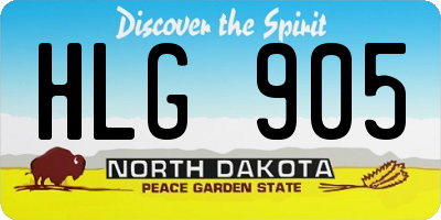 ND license plate HLG905