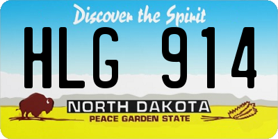 ND license plate HLG914