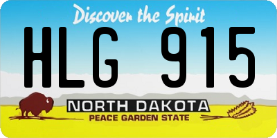 ND license plate HLG915