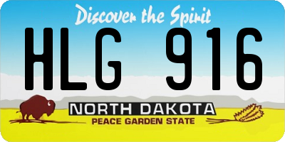 ND license plate HLG916