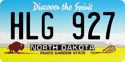 ND license plate HLG927