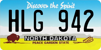 ND license plate HLG942