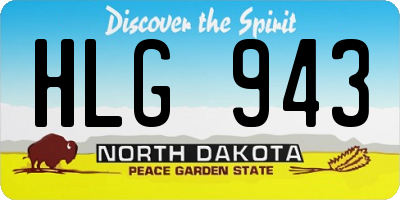 ND license plate HLG943