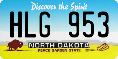 ND license plate HLG953