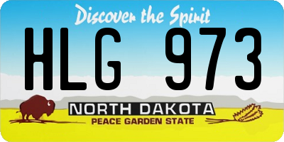 ND license plate HLG973