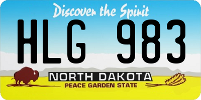 ND license plate HLG983