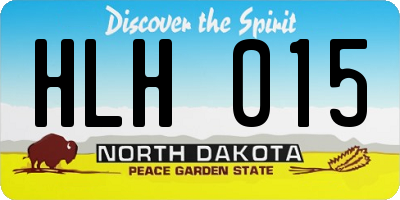 ND license plate HLH015