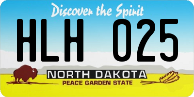 ND license plate HLH025