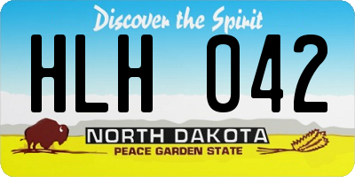 ND license plate HLH042