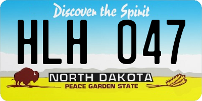 ND license plate HLH047