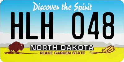 ND license plate HLH048