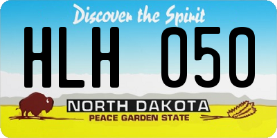 ND license plate HLH050