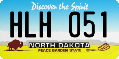 ND license plate HLH051