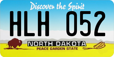 ND license plate HLH052